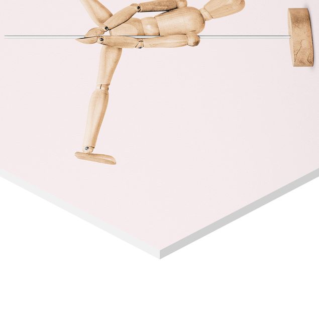 Obrazy Poledance z figurą drewnianą