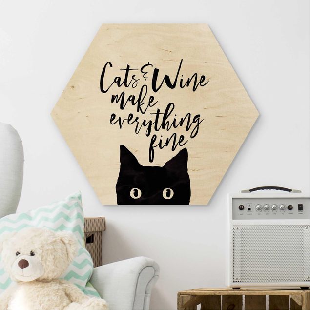 Obrazy Koty i wino sprawiają, że wszystko jest w porządku