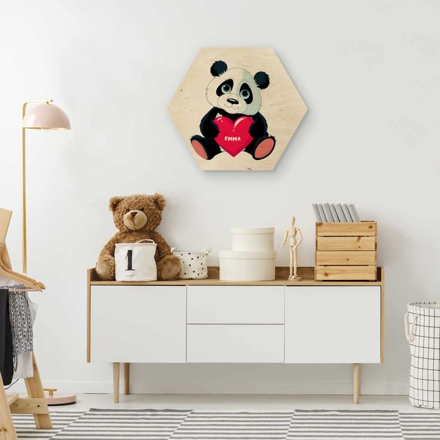 Obrazy na ścianę Panda z sercem