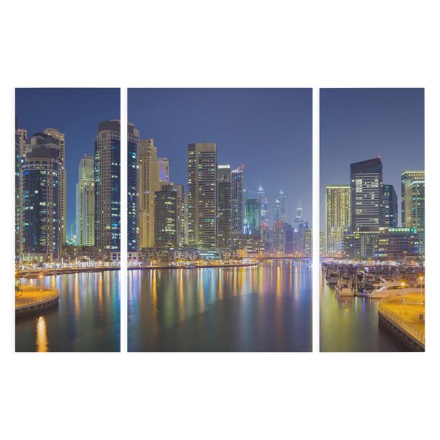 Obrazy architektura Nocna panorama Dubaju