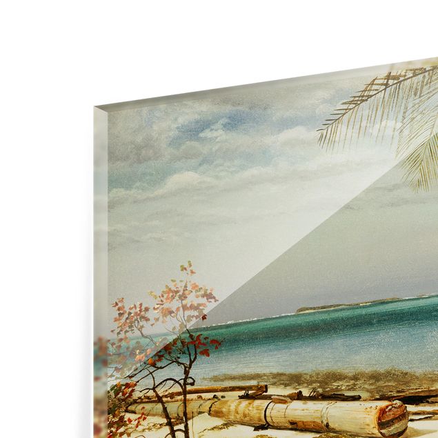 Panel szklany do kuchni - Albert Bierstadt - Wybrzeże w tropikach