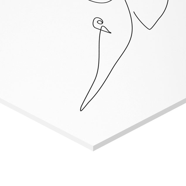 Obraz heksagonalny z Forex - Line Art Dove