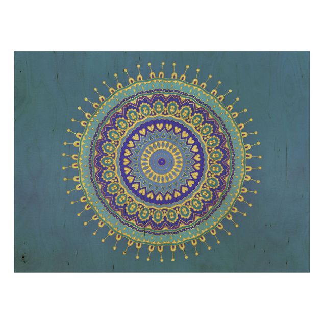 Andrea Haase obrazy  Mandala Niebieski Złoto