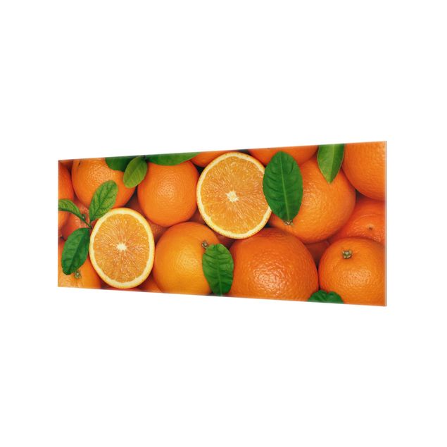 Panel szklany do kuchni - soczyste pomarańcze