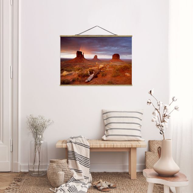 Obrazy do salonu Monument Valley o zachodzie słońca