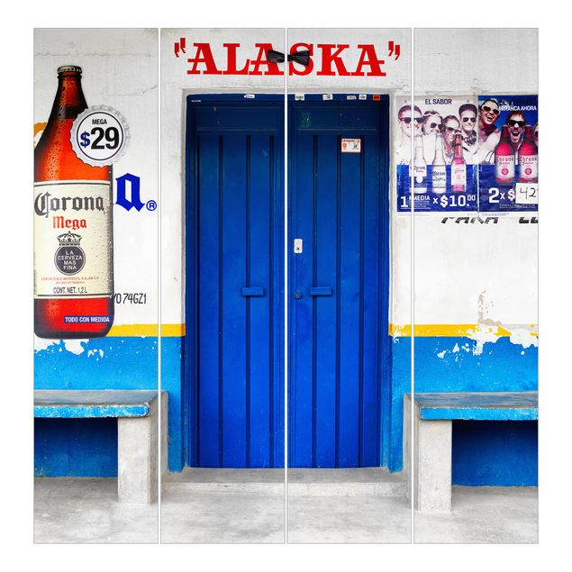 Zasłony panelowe ALASKA Niebieski Bar