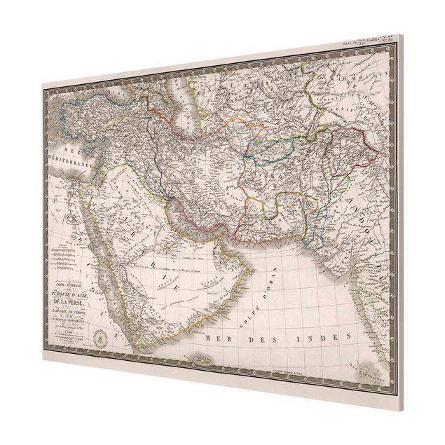 Obrazy powiedzenia Zabytkowa mapa w stylu orientalnym