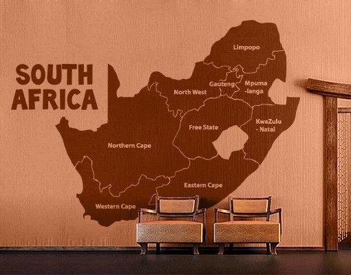 Autocolantes de parede África Nr TA68 Regiony Afryki Południowej