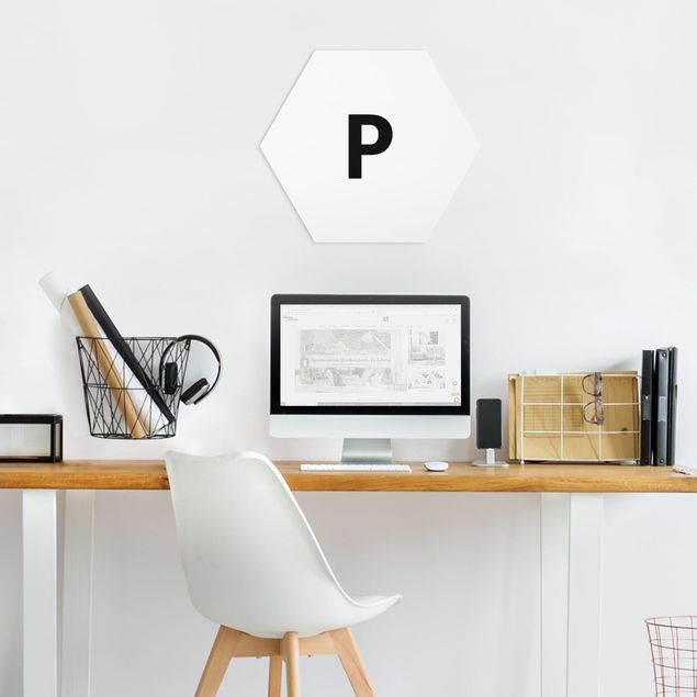 Obrazy nowoczesny Biała litera P
