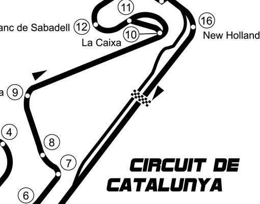 Naklejki na ścianę Nr TA72 Barcelona - Circuit de Catalunya