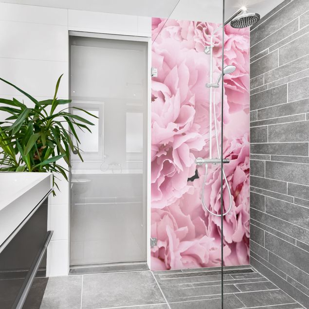Tylna ścianka prysznicowa - Pink Peonies