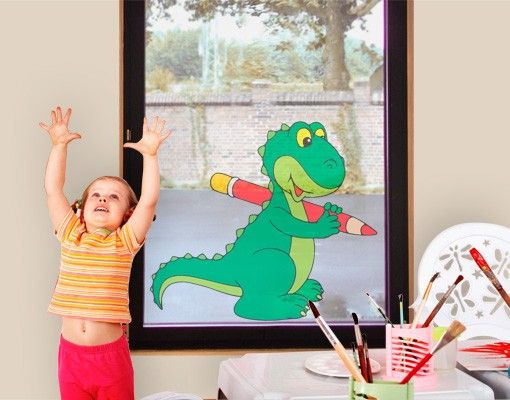 Folia okienna dla dzieci Dino Drolly