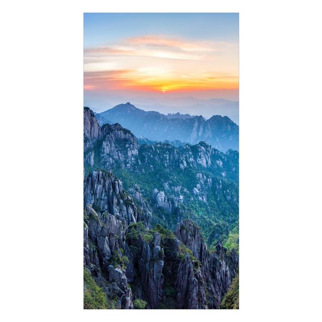 Tylna ścianka prysznicowa - Rising Sun Over The Huangshan Mountains