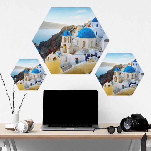 Obraz heksagonalny z Forex - Santorini
