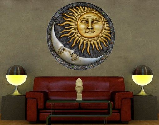 Naklejki na ścianę wszechświat Nr 459 Słońce i Księżyc