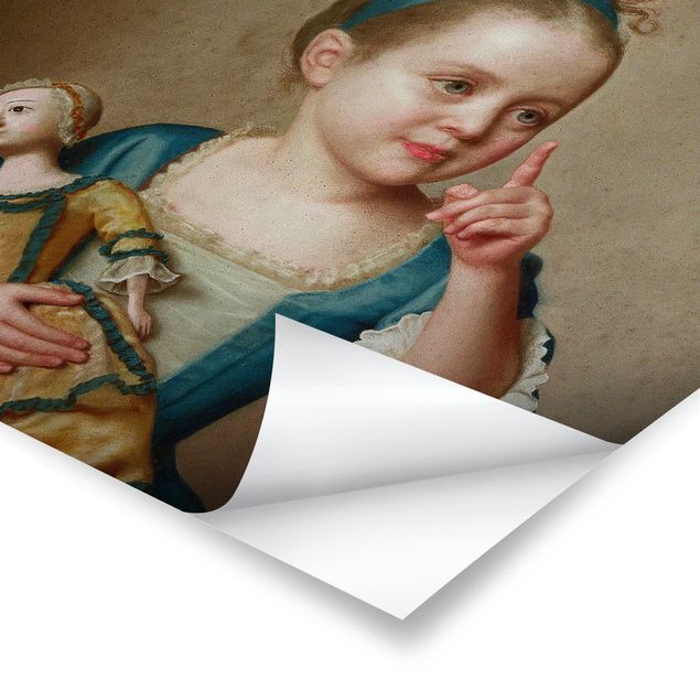 Obrazy Jean Etienne Liotard - Dziewczynka z lalką