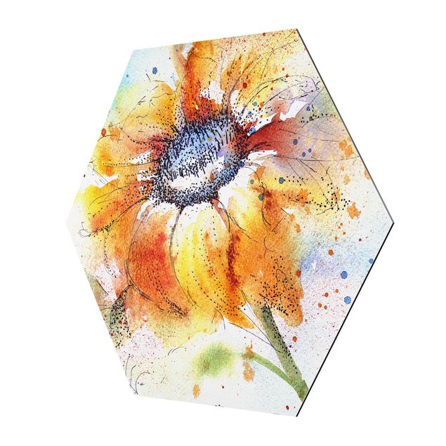 Obrazy z motywem kwiatowym Malowany słonecznik