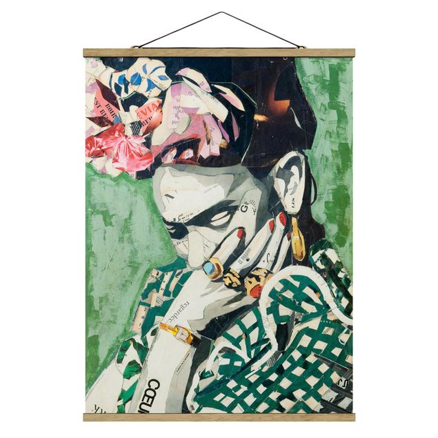 Obrazy portret Frida Kahlo - kolaż Nr 3