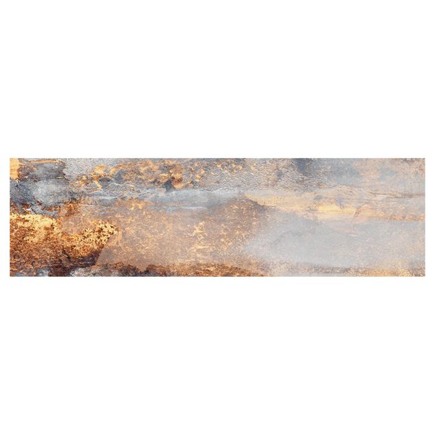Panel ścienny do kuchni - Złoto-szara mgła