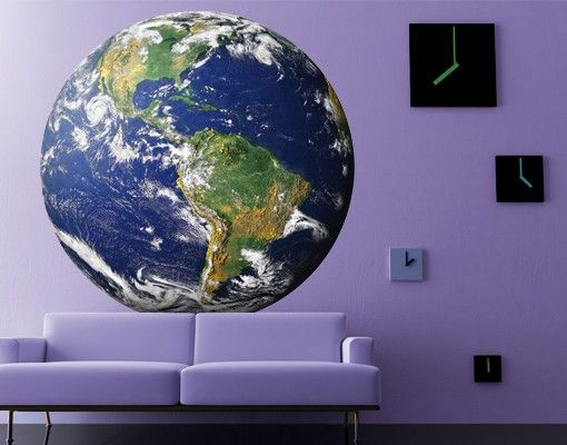 Naklejka na ścianę mapa świata Nr 823 Ziemia