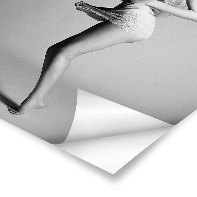 Czarno białe plakaty Modelka bielizny