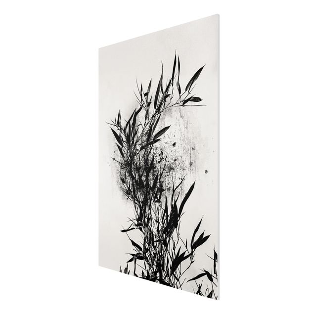 Nowoczesne obrazy Graficzny świat roślin - Czarny bambus