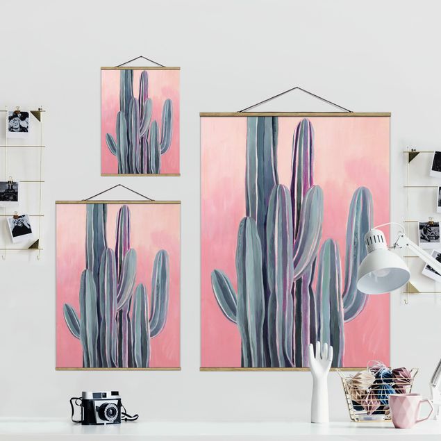 Obrazy na ścianę Kaktus na różowo II