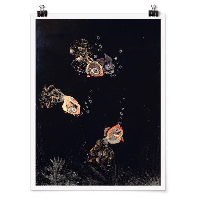 Obrazy ze zwierzętami Jean Dunand - Scena podwodna
