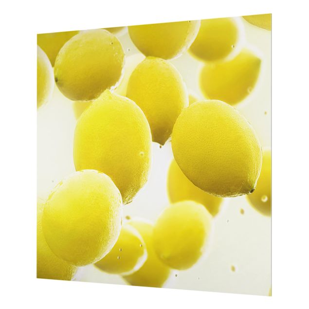 Panel szklany do kuchni - Citrony w wodzie