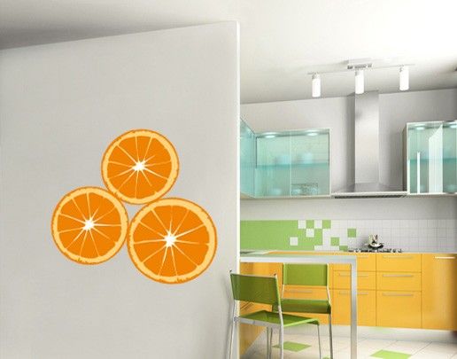 Naklejki na ścianę Nr UL611 Plastry pomarańczy