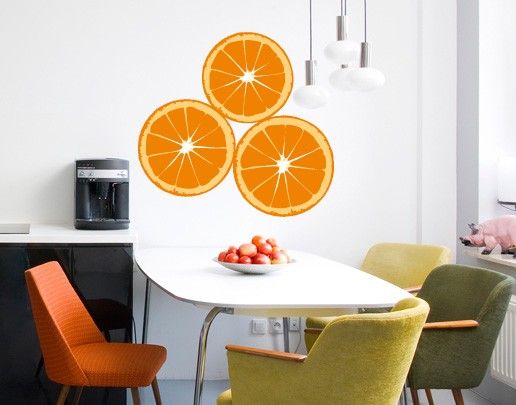 Naklejka na ścianę - Nr UL611 Plastry pomarańczy