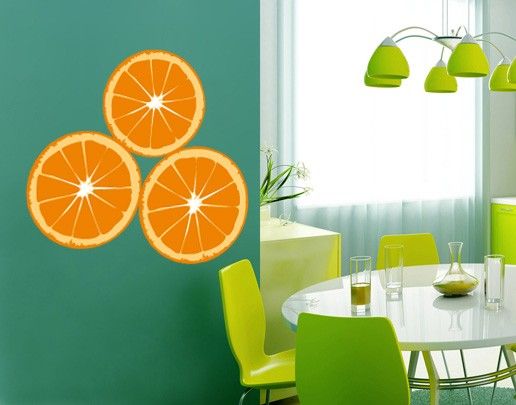 Naklejka na ścianę - Nr UL611 Plastry pomarańczy