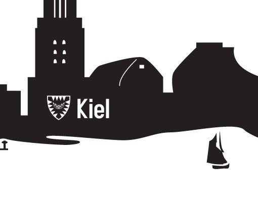 Naklejki na ścianę nazwy miast Nr JO79 Kiel