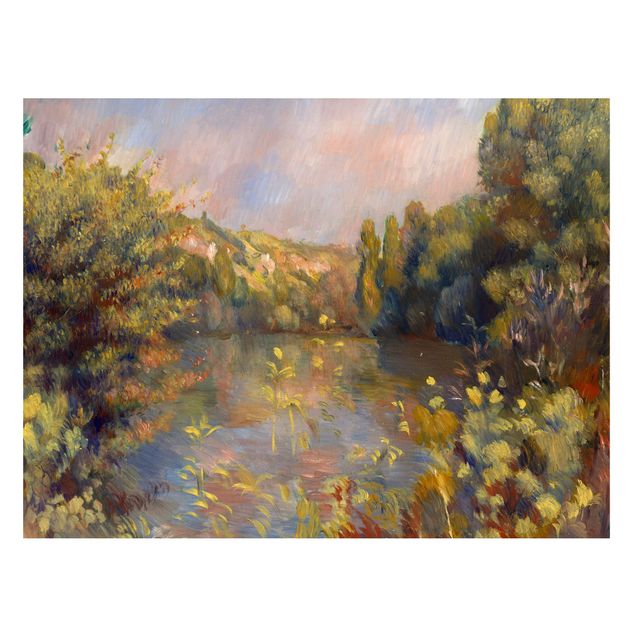 Obrazy do salonu nowoczesne Auguste Renoir - Pejzaż z jeziorem