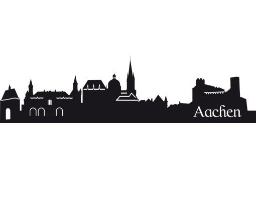 Naklejki na ścianę metropolia Nr EG44 Aachen Skyline ll
