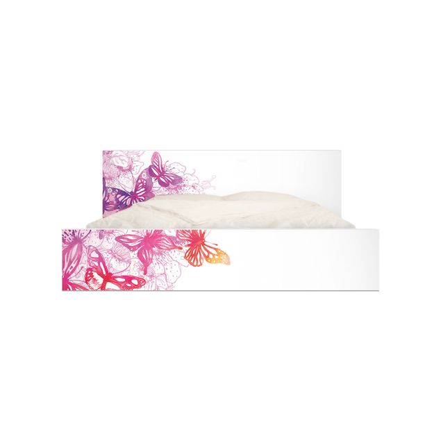 Okleina meblowa IKEA - Malm łóżko 140x200cm - Marzenie motyla