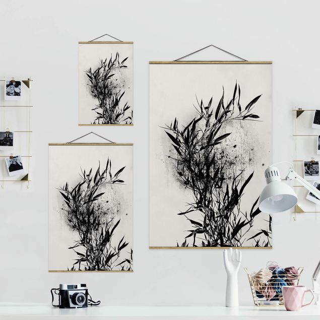 Obrazy bambus Graficzny świat roślin - Czarny bambus