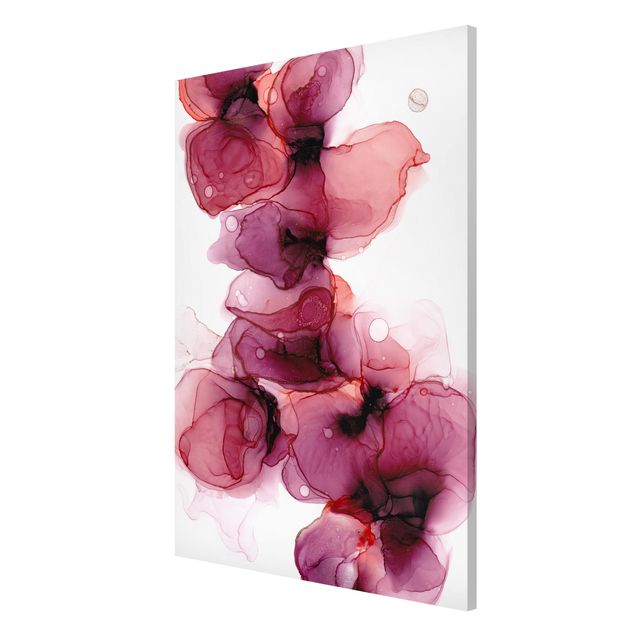 Obrazy nowoczesny Dzikie kwiaty w kolorze purpury i złota
