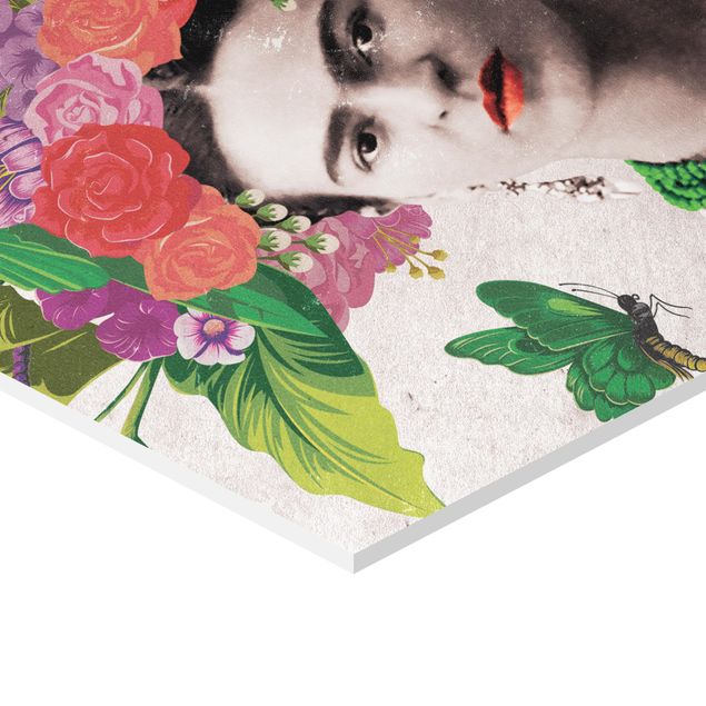 Obrazy z motywem kwiatowym Frida Kahlo - Portret z kwiatami