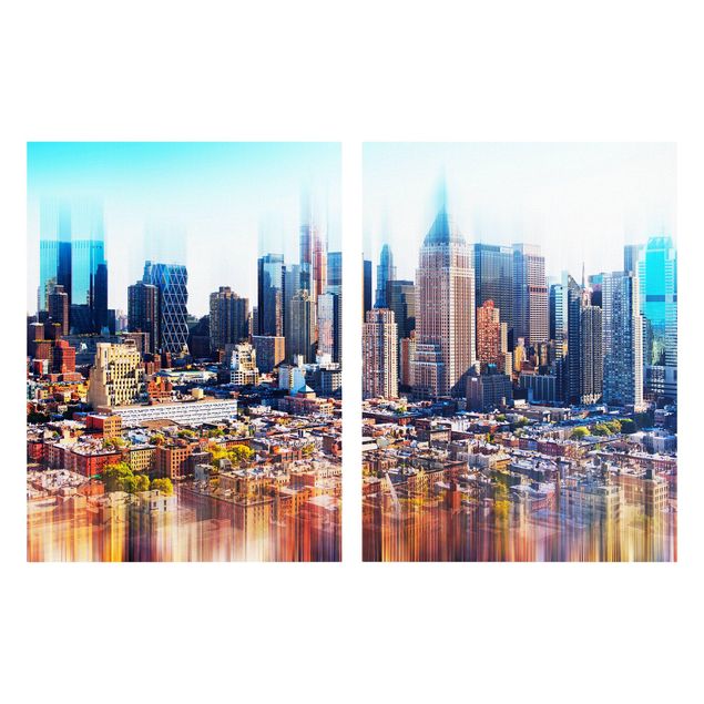 Obrazy na płótnie Nowy Jork Manhattan Skyline Urban Stretch