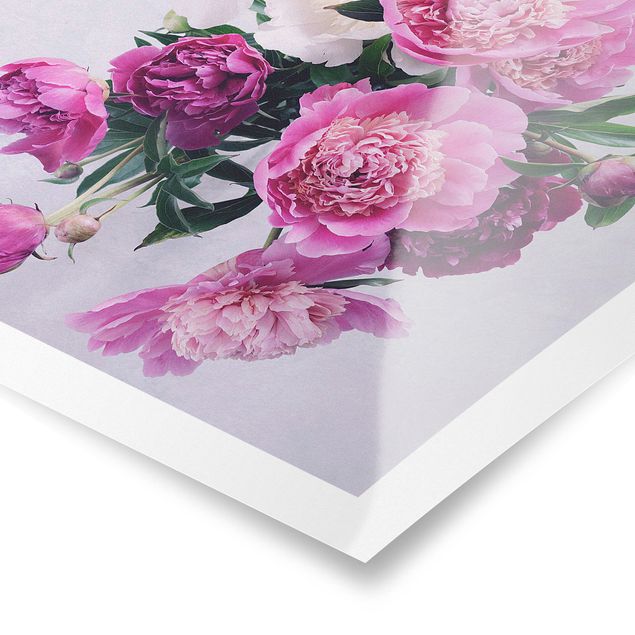 Obrazy kwiatowe Ołówki Shabby Różowy Biały