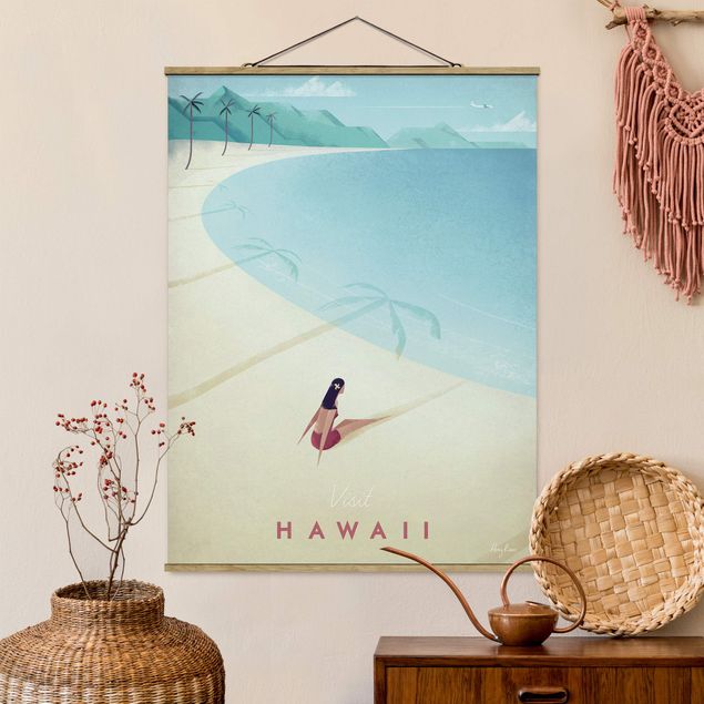 Dekoracja do kuchni Plakat podróżniczy - Hawaje
