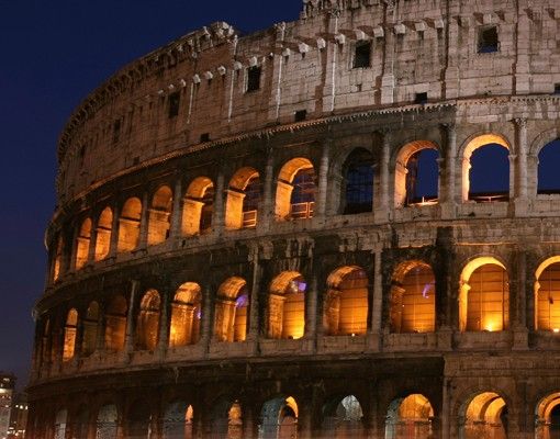 Naklejki na płytki Colosseum w Rzymie nocą