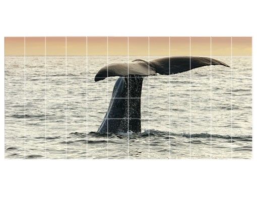 Dekoracja do kuchni Nurkowanie z wielorybami