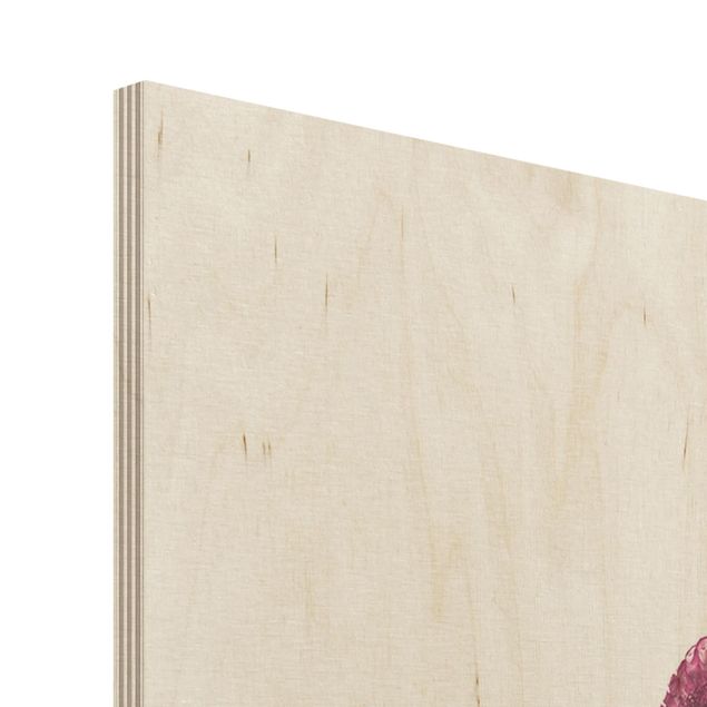 Obraz z drewna - Ilustracja kobiety w bieliźnie czarno-biały ośmiornica