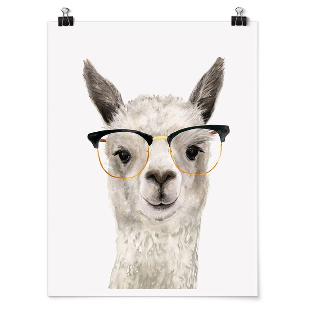 Nowoczesne obrazy Hippy Llama w okularach I