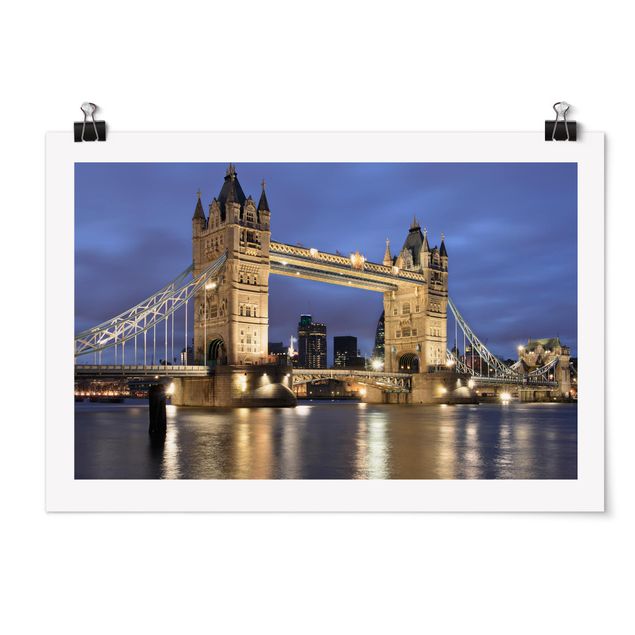Obrazy Londyn Most Wieżowy nocą