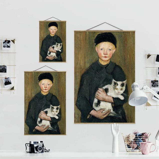 Obrazy zwierzęta Paula Modersohn-Becker - Chłopiec z kotem