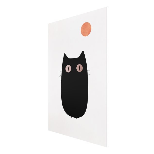 Obrazy nowoczesny Ilustracja czarnego kota