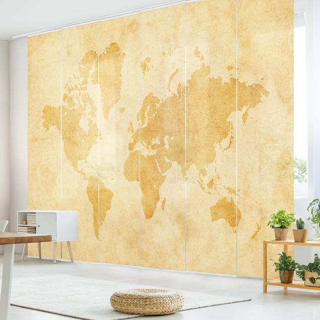 Dekoracja do kuchni Mapa świata w stylu vintage